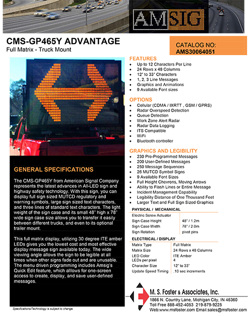 Portable Changeable Character Matrix Message Signs CMS 300 Series LED