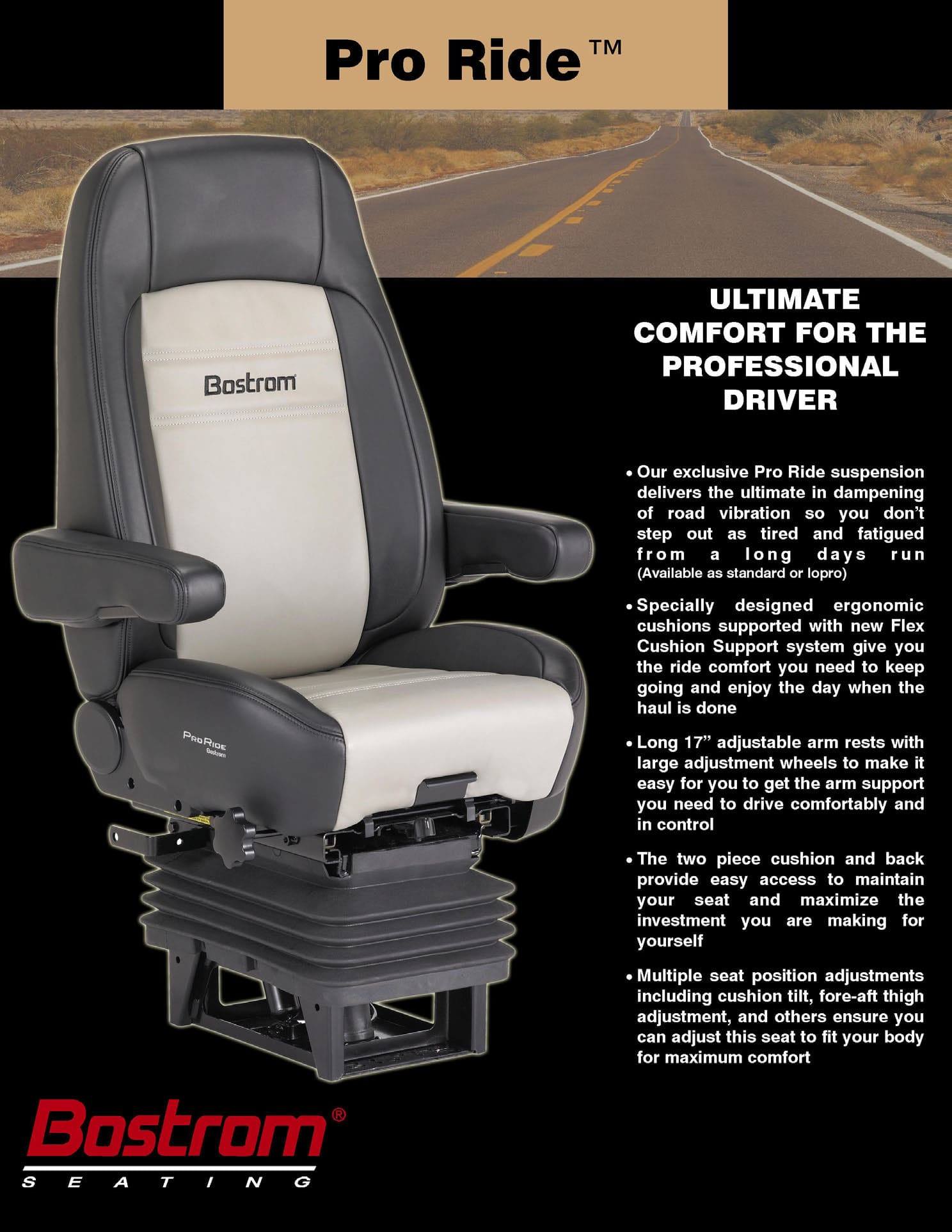 Commercial Vehicle Group's wide Bostrom truck seat