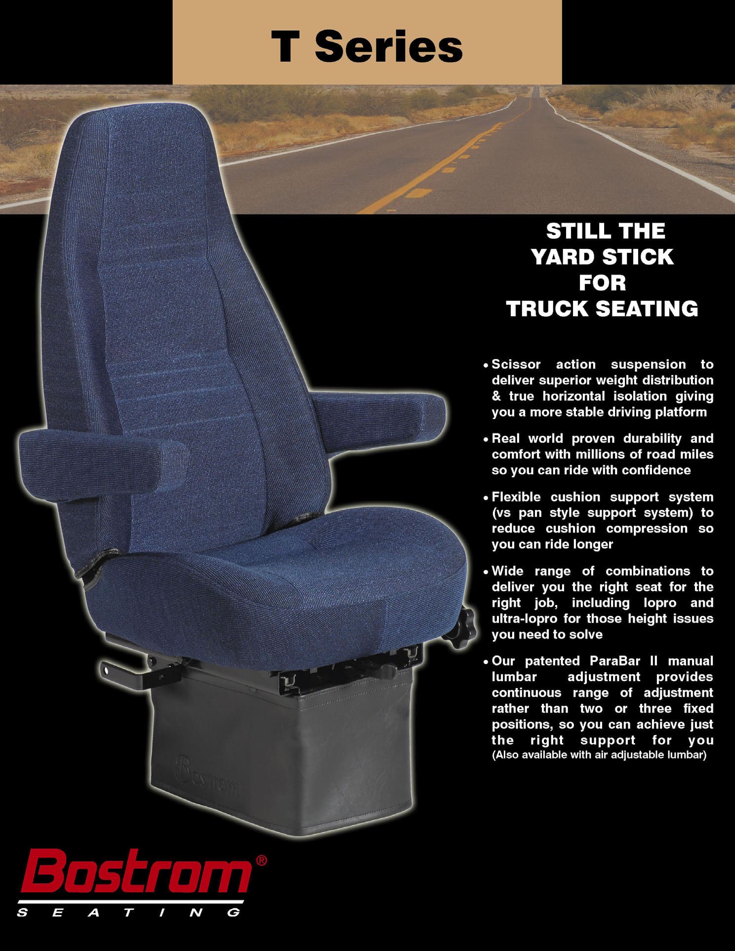 Commercial Vehicle Group's wide Bostrom truck seat